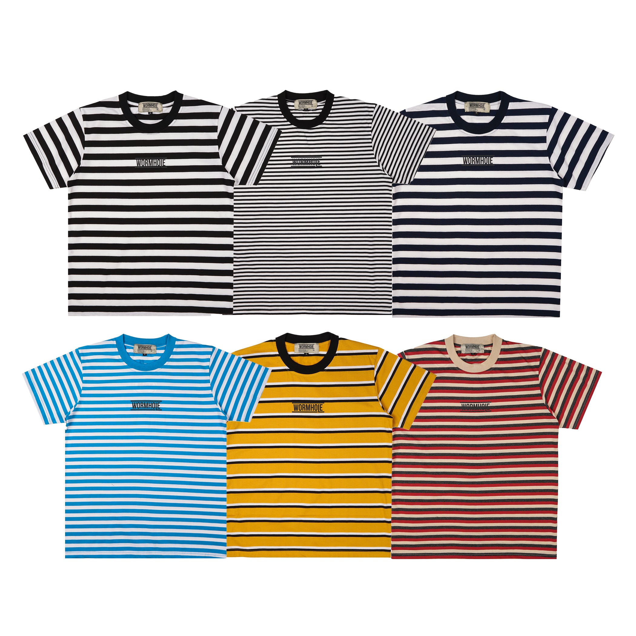 Wormhole Og Script Tee Stripe