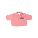 Wormhole Altezza Mechanic Crop Top Shirt Pinstripe Red/White