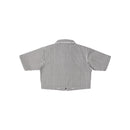 Wormhole Altezza Mechanic Crop Top Shirt Pinstripe Black/White