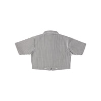 Wormhole Altezza Mechanic Crop Top Shirt Pinstripe Black/White