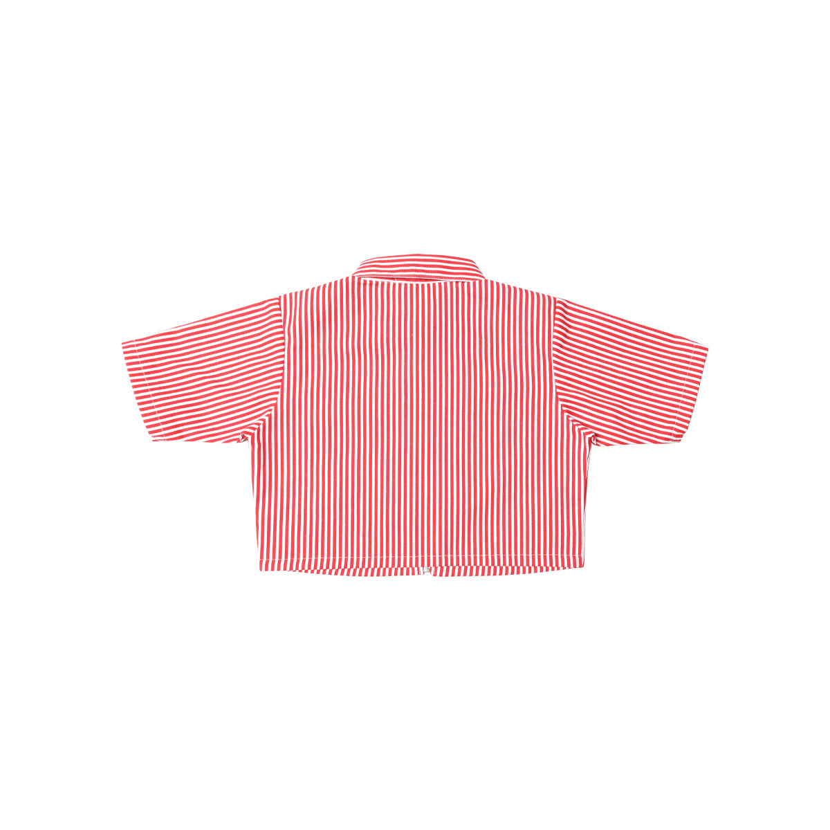 Wormhole Altezza Mechanic Crop Top Shirt Pinstripe Red/White