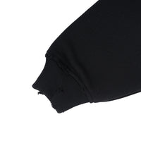 Wormhole Aperitivo Oversize Zip Hood Black Distressed