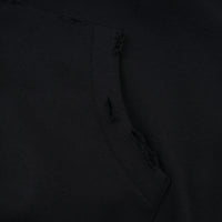 Wormhole Aperitivo Oversize Zip Hood Black Distressed