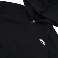 Wormhole Aperitivo Oversize Zip Hood Black Distressed