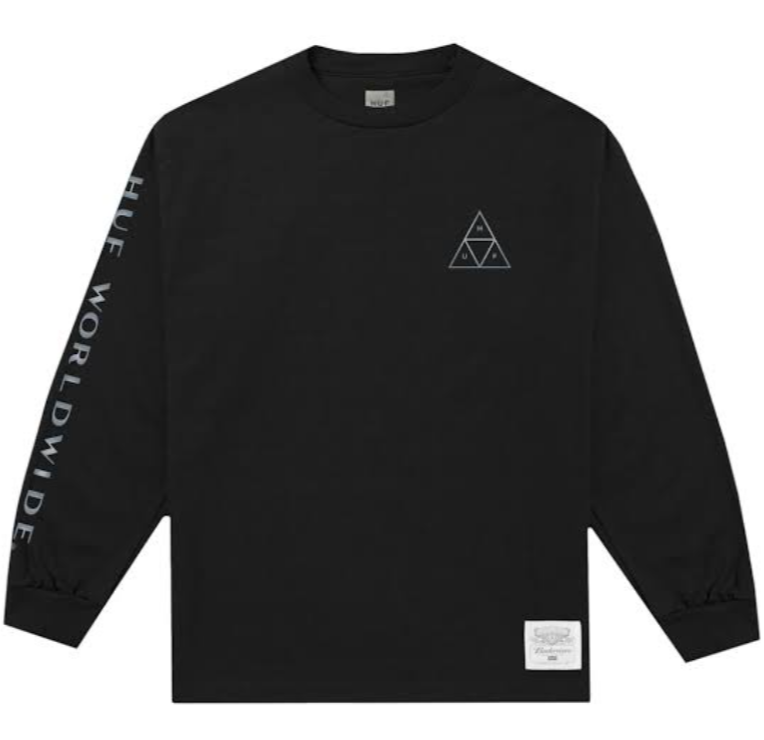 HUF Budweiser Triangle L/S Tee Black