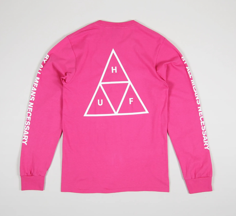 HUF Essentials TT L/S Tee Sangria