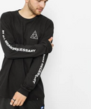 HUF Essentials TT L/S Tee Black