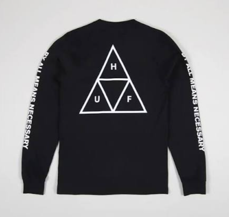 HUF Essentials TT L/S Tee Black