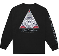 HUF Budweiser Triangle L/S Tee Black