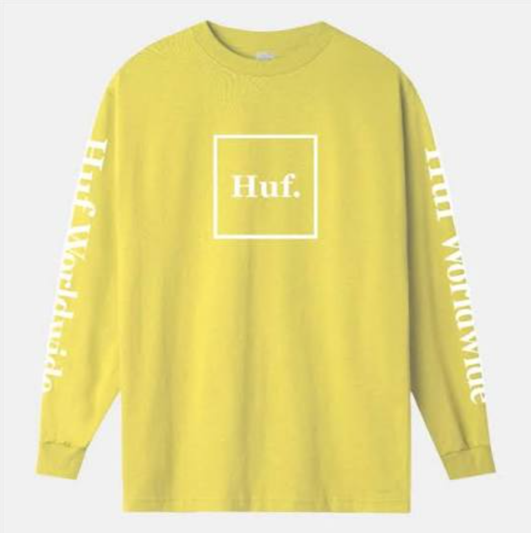 HUF Essentials Domestic L/S Tee Yellow