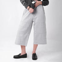 Two Times Too Double Knee Sweatpants Capri Light Grey