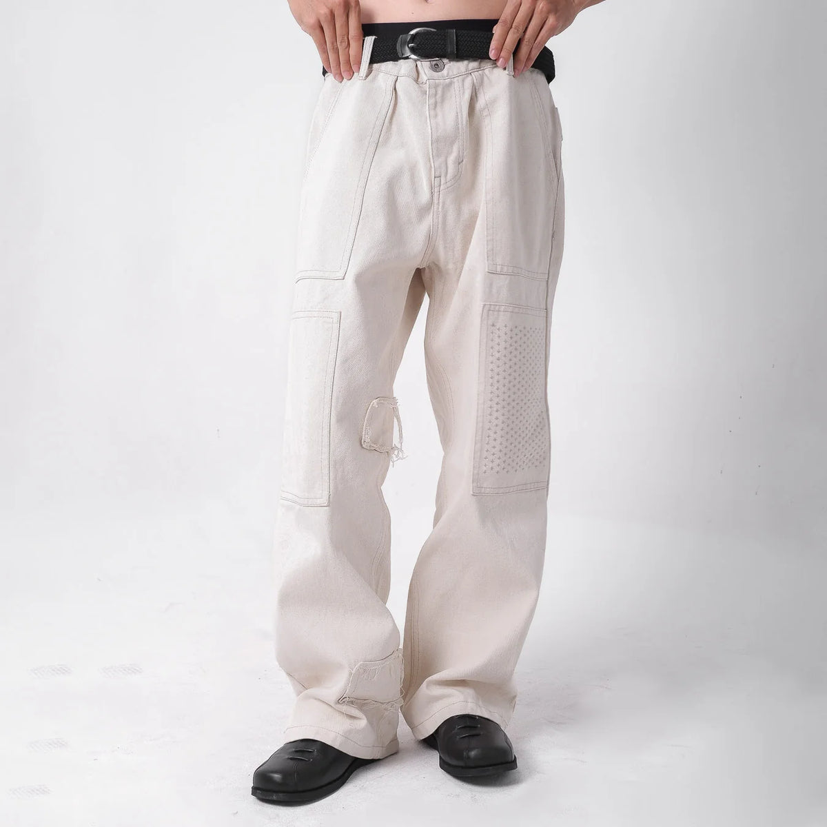 Two Times Too Fieldwork Fatigue Denim Pants Khaki