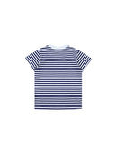 W.Essentiels Kids Boxy Cut Tee Logo Stripe Navy/White