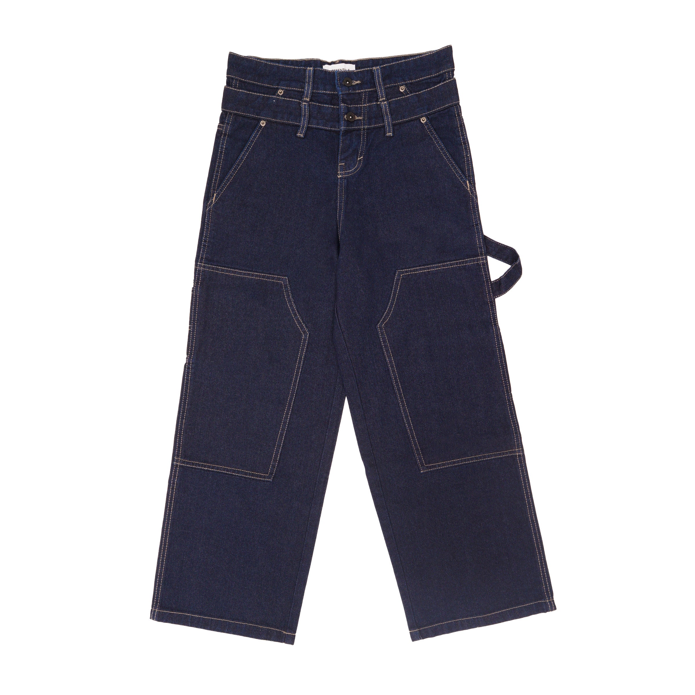 W.Essentiels Label Blue Cascade Ref-1737 Double Waist Carpenter Denim Indigo