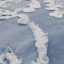 W.Essentiels Label Blue Cascade Hirondelle Washed Embroidered Baggy Denim Bleach Wash