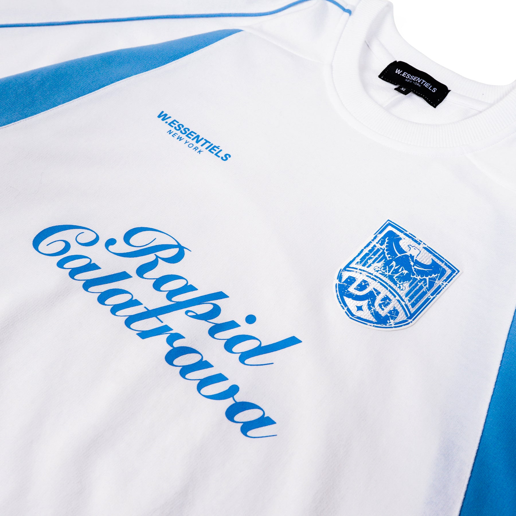 W.Essentiels Rapid Calatrava Oversize Warmup Crewneck White/Carolina