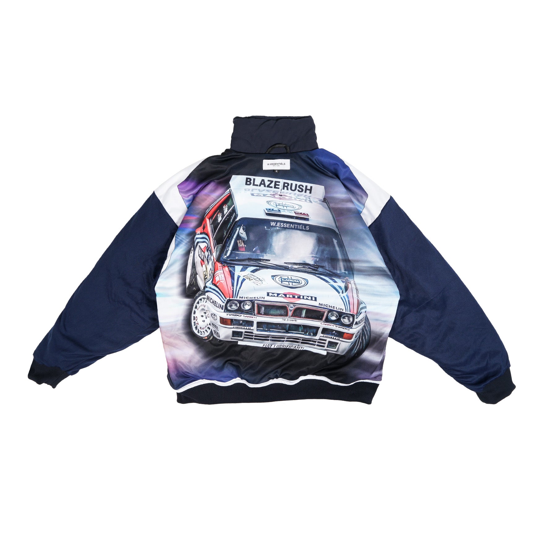W.Essentiels Migault Racing Jacket With Full Print Inner Midnight Navy