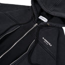 W.Essentiels Type-07 Hoodie Layered Acid Wash Noir black