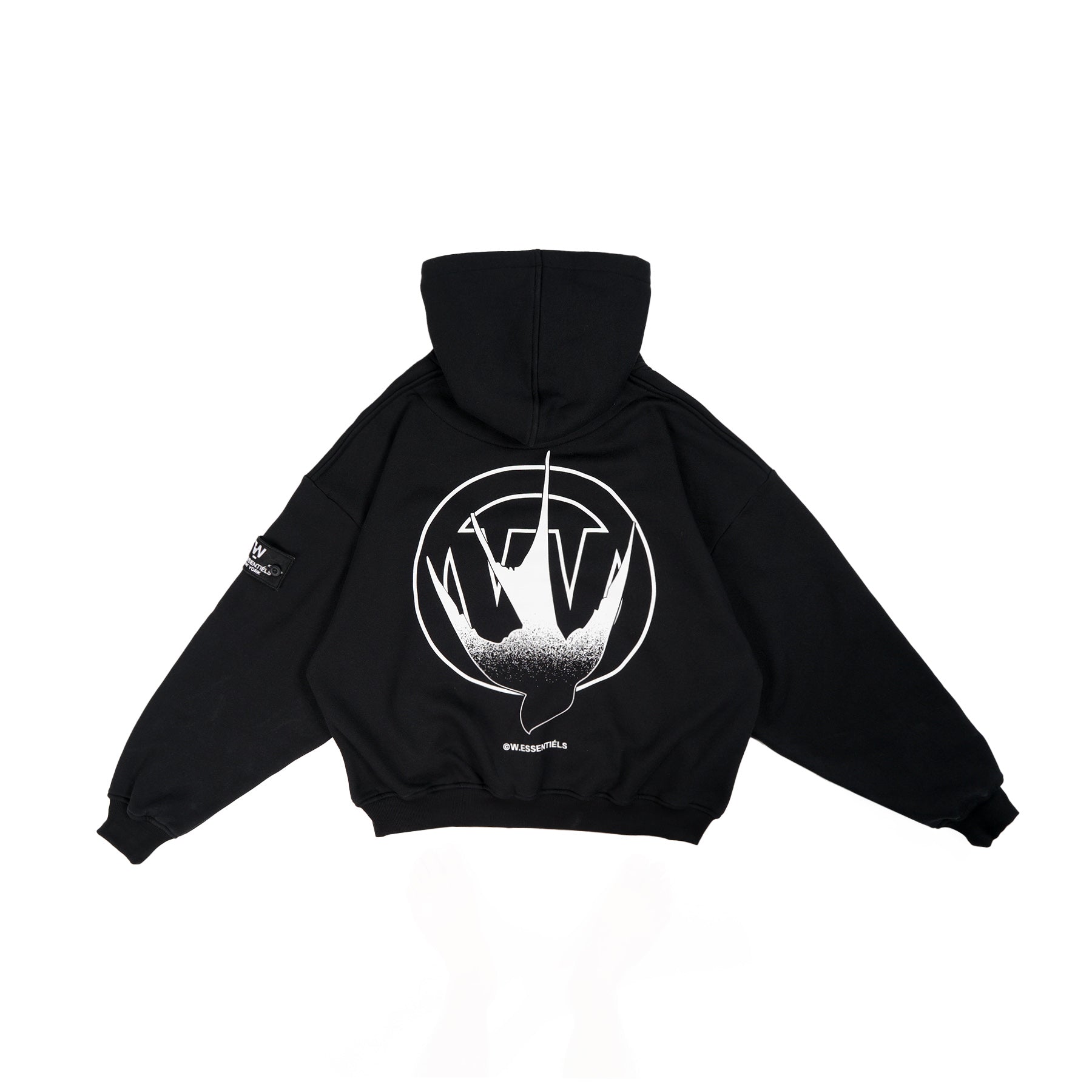 W.Essentiels Sterne Oversized Zip Hoodie Black