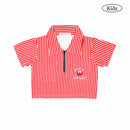 W.Essentiels Kids Kersaint Mechanic Stripped Shirt Cherry
