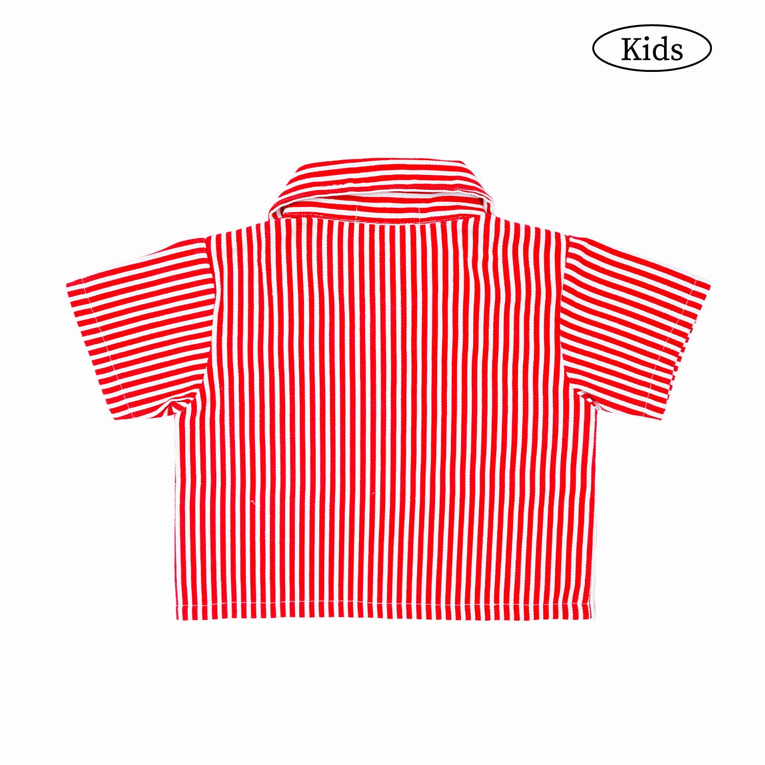 W.Essentiels Kids Kersaint Mechanic Stripped Shirt Cherry