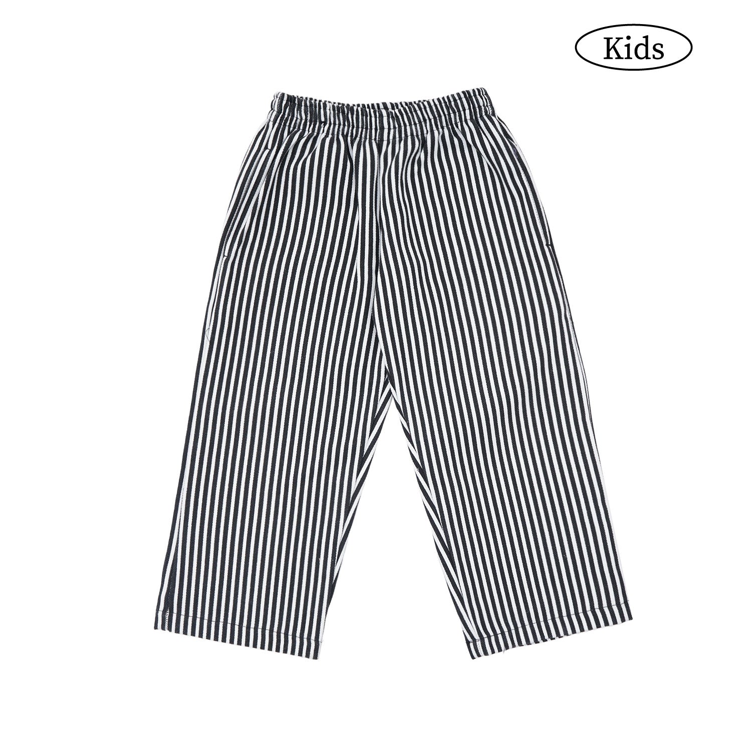 W.Essentiels Kids Kersaint Mechanic Stripped Pants Noir Black