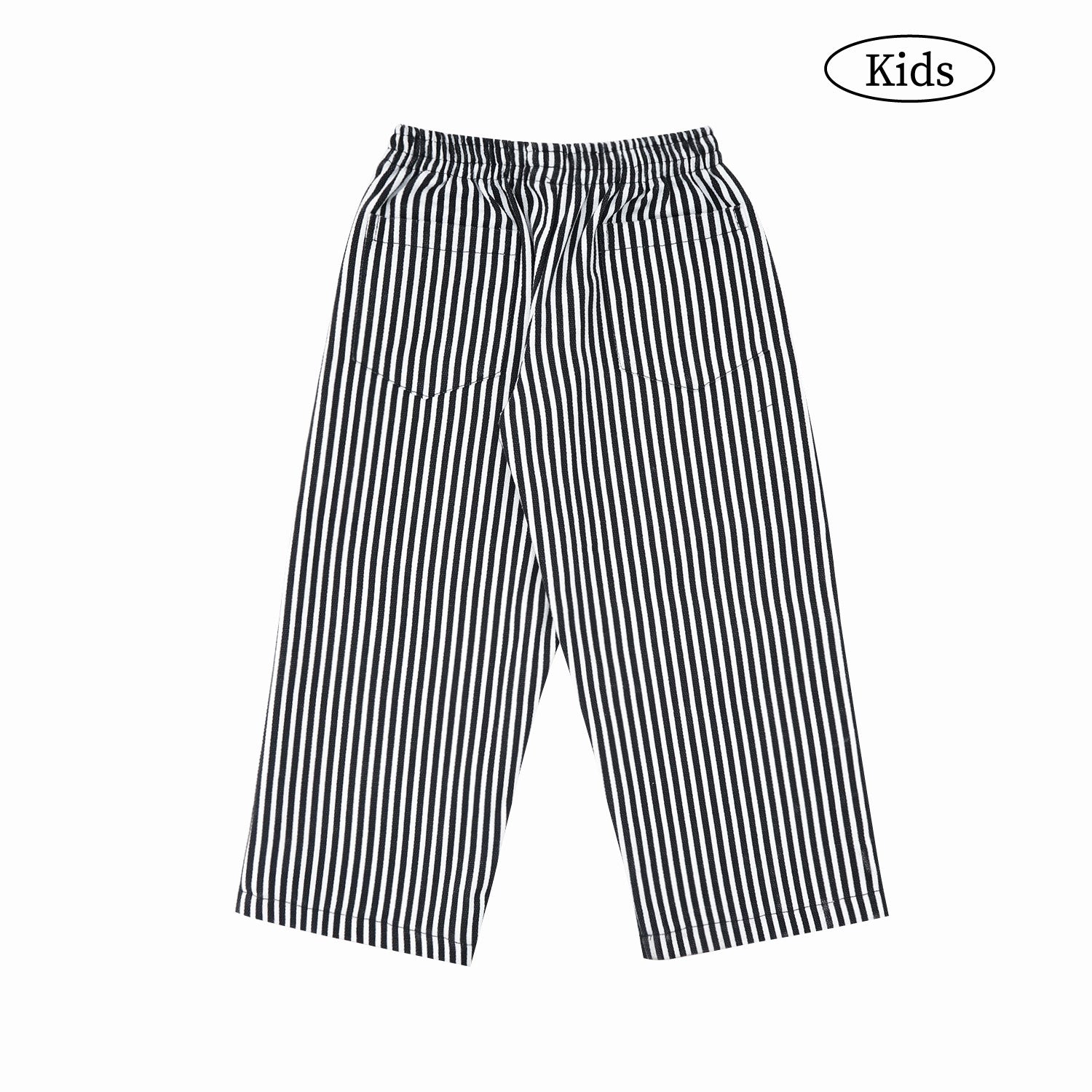 W.Essentiels Kids Kersaint Mechanic Stripped Pants Noir Black