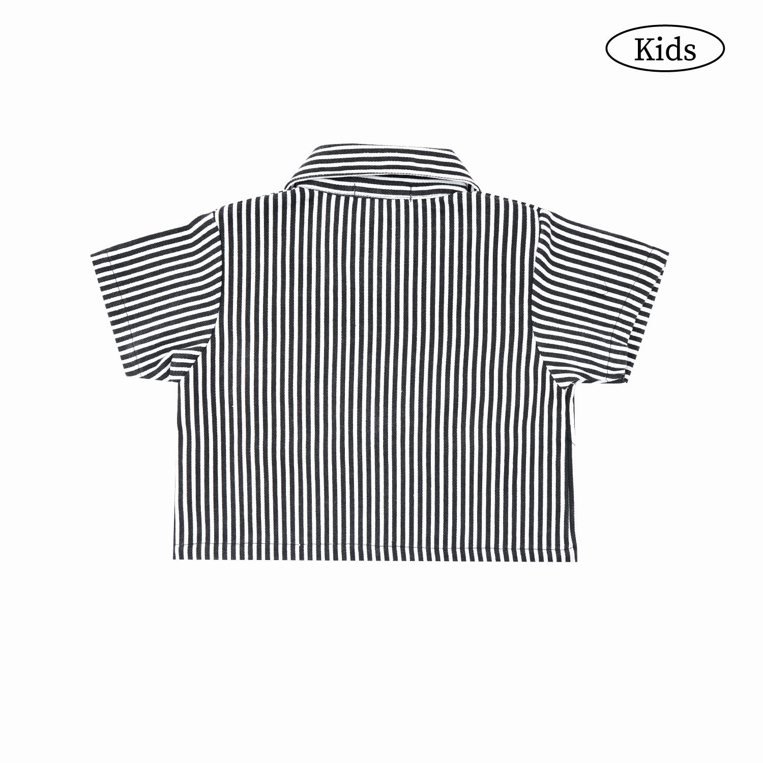 W.Essentiels Kids Kersaint Mechanic Stripped Shirt Noir Black