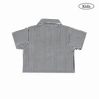 W.Essentiels Kids Kersaint Mechanic Stripped Shirt Noir Black