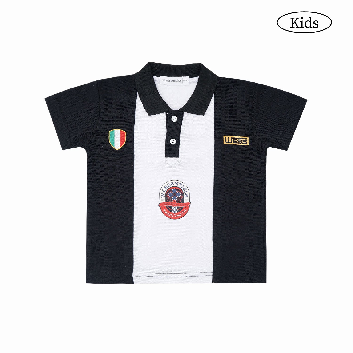 W.Essentiels Kids 9th Rue Solla Rugby Shirt Noir/White Blanc