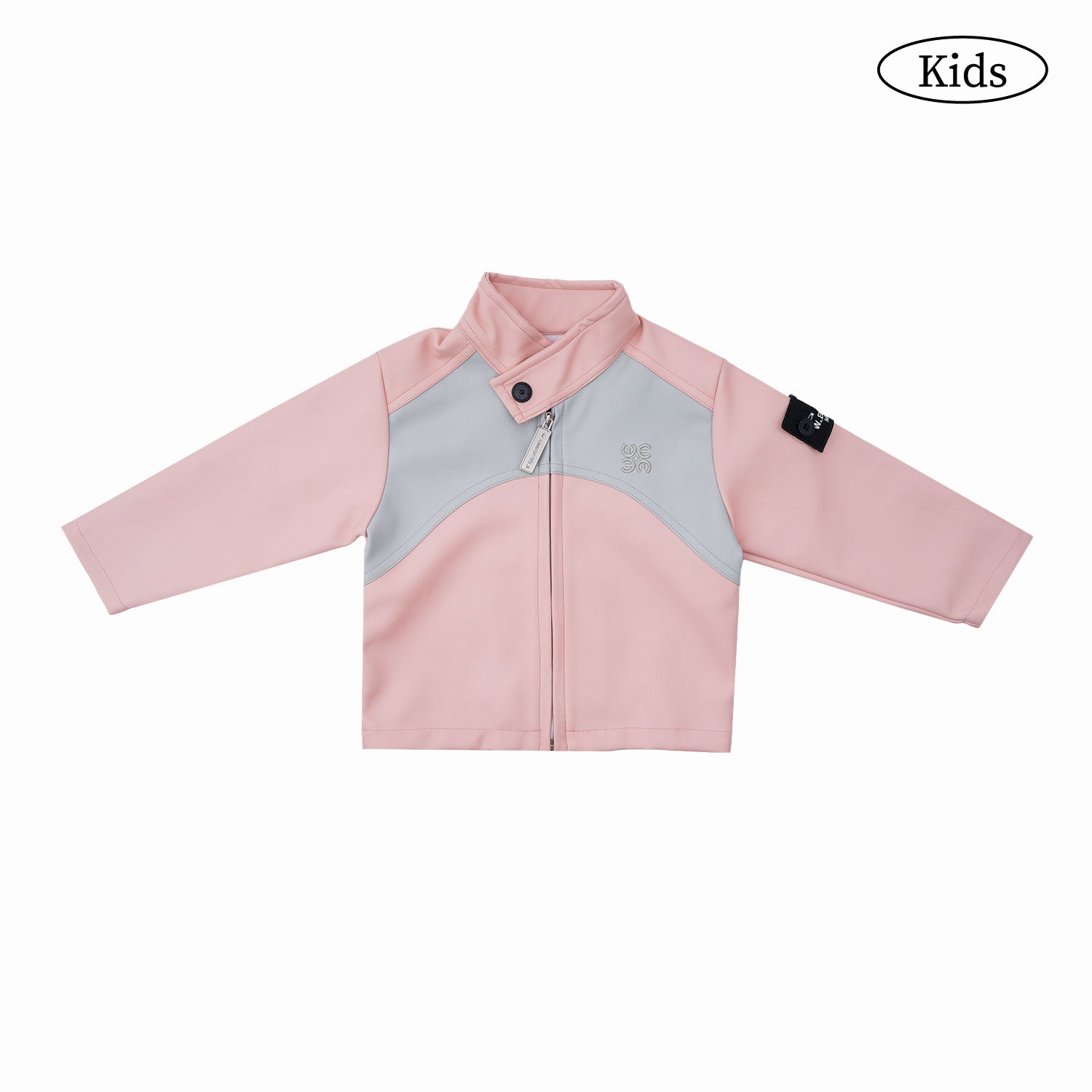W.Essentiels Kids Mirage 2000 Boxy Bikers Leather Jacket Rose/Asphalt