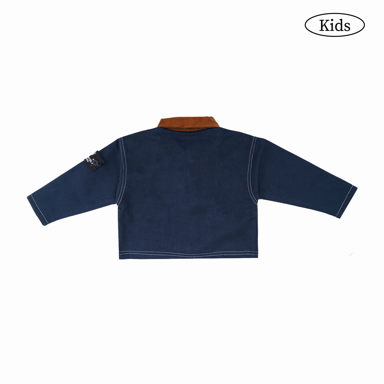 W.Essentiels Kids Label Blue Sapeurs-Pompiers Fireman Clasp Work Jacket Midnight Navy