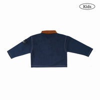 W.Essentiels Kids Label Blue Sapeurs-Pompiers Fireman Clasp Work Jacket Midnight Navy