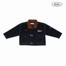 W.Essentiels Kids Label Blue Sapeurs-Pompiers Fireman Clasp Work Jacket Noir Black