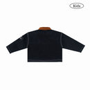 W.Essentiels Kids Label Blue Sapeurs-Pompiers Fireman Clasp Work Jacket Noir Black