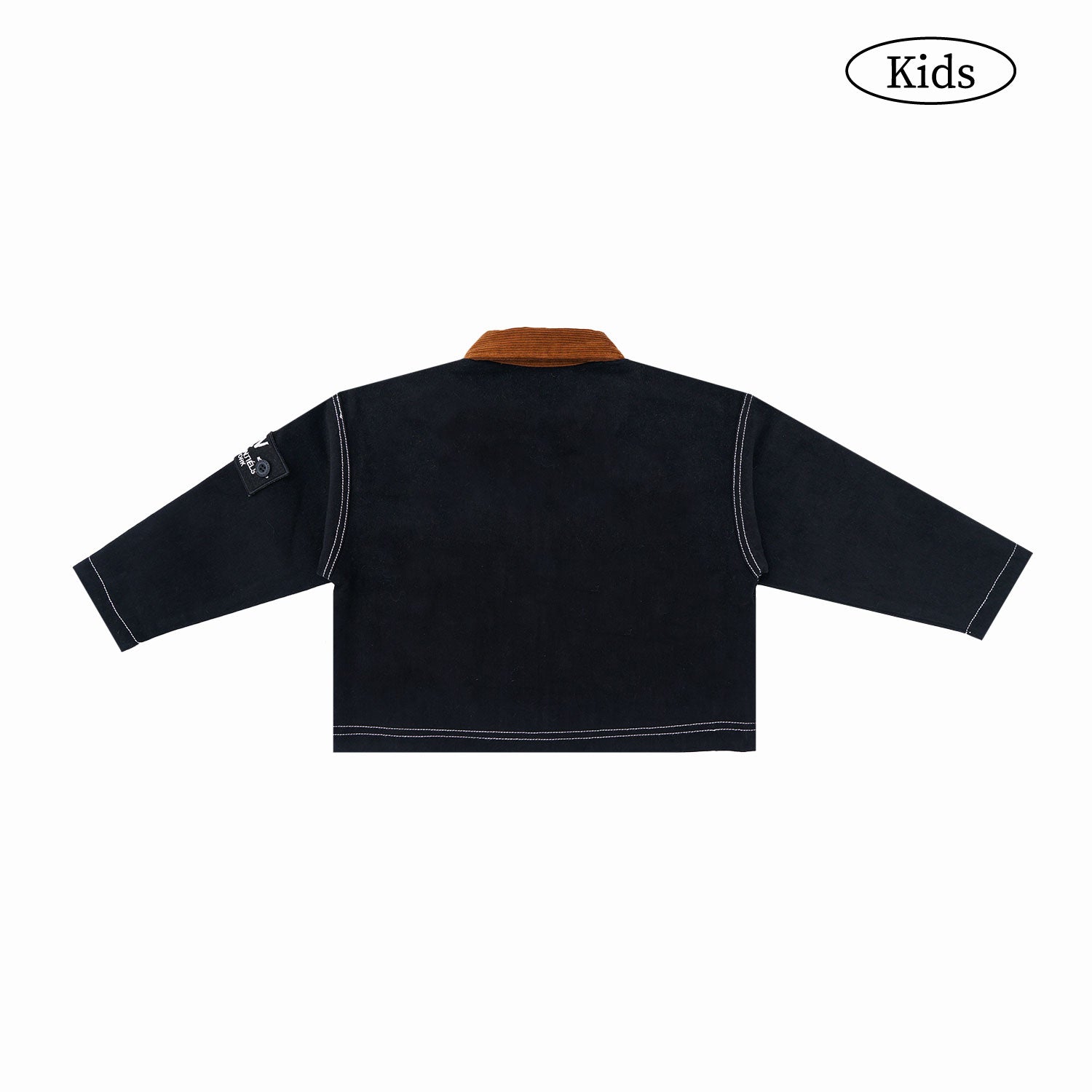 W.Essentiels Kids Label Blue Sapeurs-Pompiers Fireman Clasp Work Jacket Noir Black