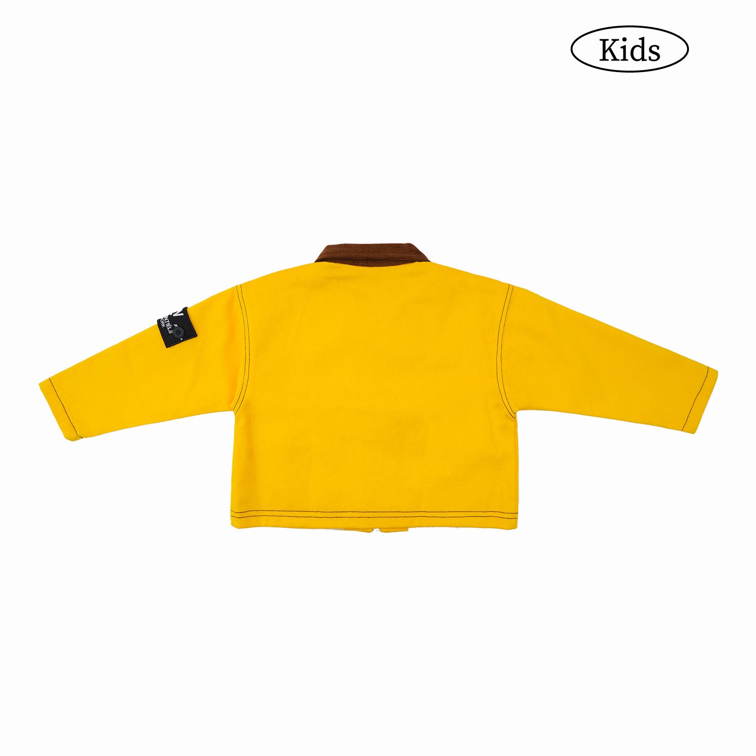 W.Essentiels Kids Label Blue Sapeurs-Pompiers Fireman Clasp Work Jacket Canary