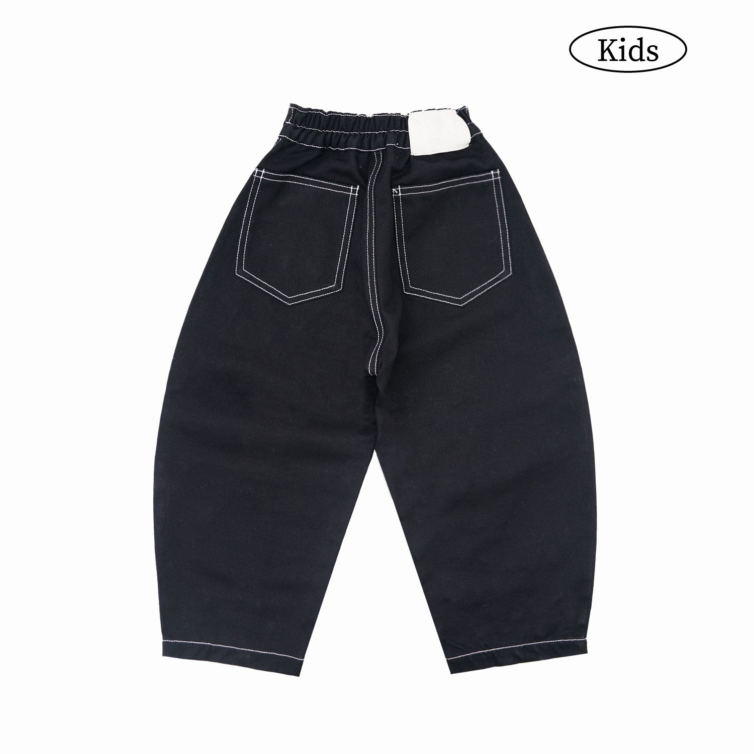 W.Essentiels Kids Cam Ref-31 Twill Cargo Balloon Pants Noir Black