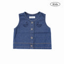 W.Essentiels Kids Mistral Vest Denim Washed Indigo