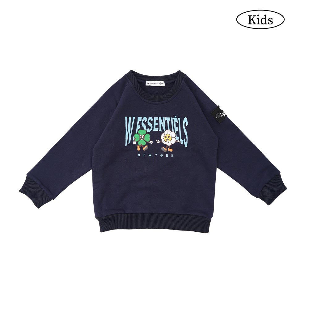 W.Essentiels Kids Hache Oversized Crewneck Sweater Midnight Navy