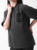 Two Times Too Ghost Pocket Tee Washed Black