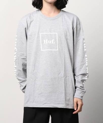 HUF Essentials Domestic L/S Grey Heather Tee