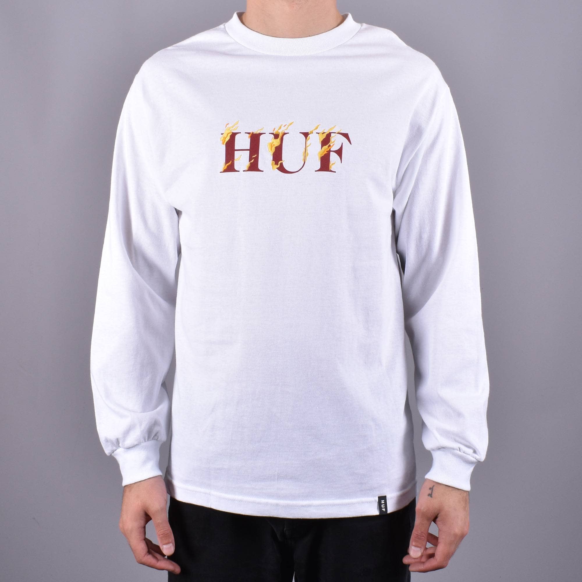 HUF Phoenix L/S Tee White
