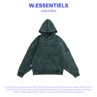 W.Essentiels Label Bleu Affinity Ref-7326 Hoodie Acid Wash Emerald Isle (Forest Green Base)