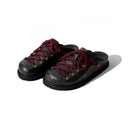 Pile Of Dime Humanoid Sandals Leather Batik Pattern Black