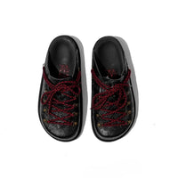 Pile Of Dime Humanoid Sandals Leather Batik Pattern Black