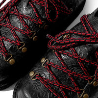 Pile Of Dime Humanoid Sandals Leather Batik Pattern Black