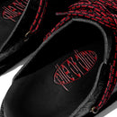 Pile Of Dime Humanoid Sandals Leather Batik Pattern Black