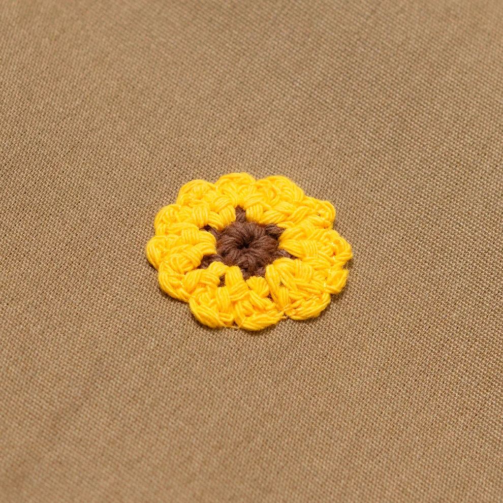 Oat Leja Quarter Zip Shirt Light Brown