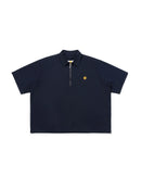 Oat Leja Quarter Zip Shirt Navy